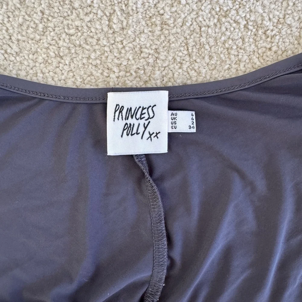 Princess Polly Dark Purple Bolero Two Piece Top Set Size 2 - Picture 5 of 8